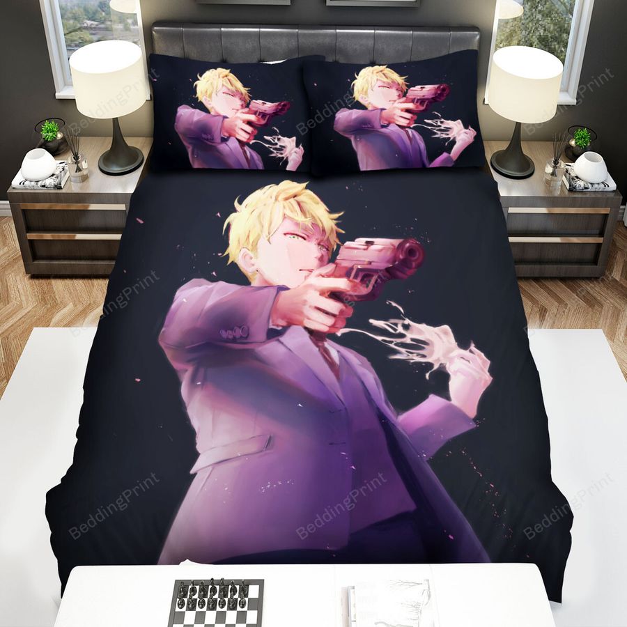 Spy X Family Loid With His Gun Artwork Bed Sheets Spread Duvet Cover Bedding Sets