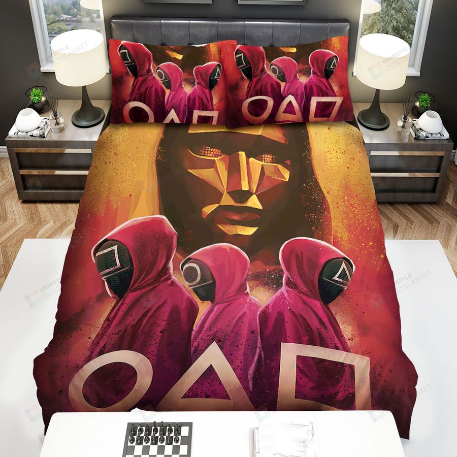 Squid Game (2021) Movie Iron Face Bed Sheets Spread Comforter Duvet Cover Bedding Sets