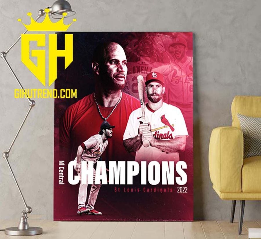 St. Louis Cardinals Champion Nl Centra 2022 Poster Canvas
