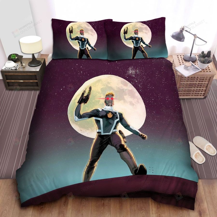 Star-Lord In Original Armor In Comic Bed Sheets Spread Comforter Duvet Cover Bedding Sets