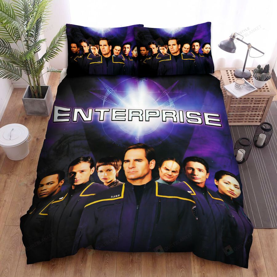 Star Trek Enterprise (2001–2005) Movie Poster Fanart 3 Bed Sheets Spread Comforter Duvet Cover Bedding Sets