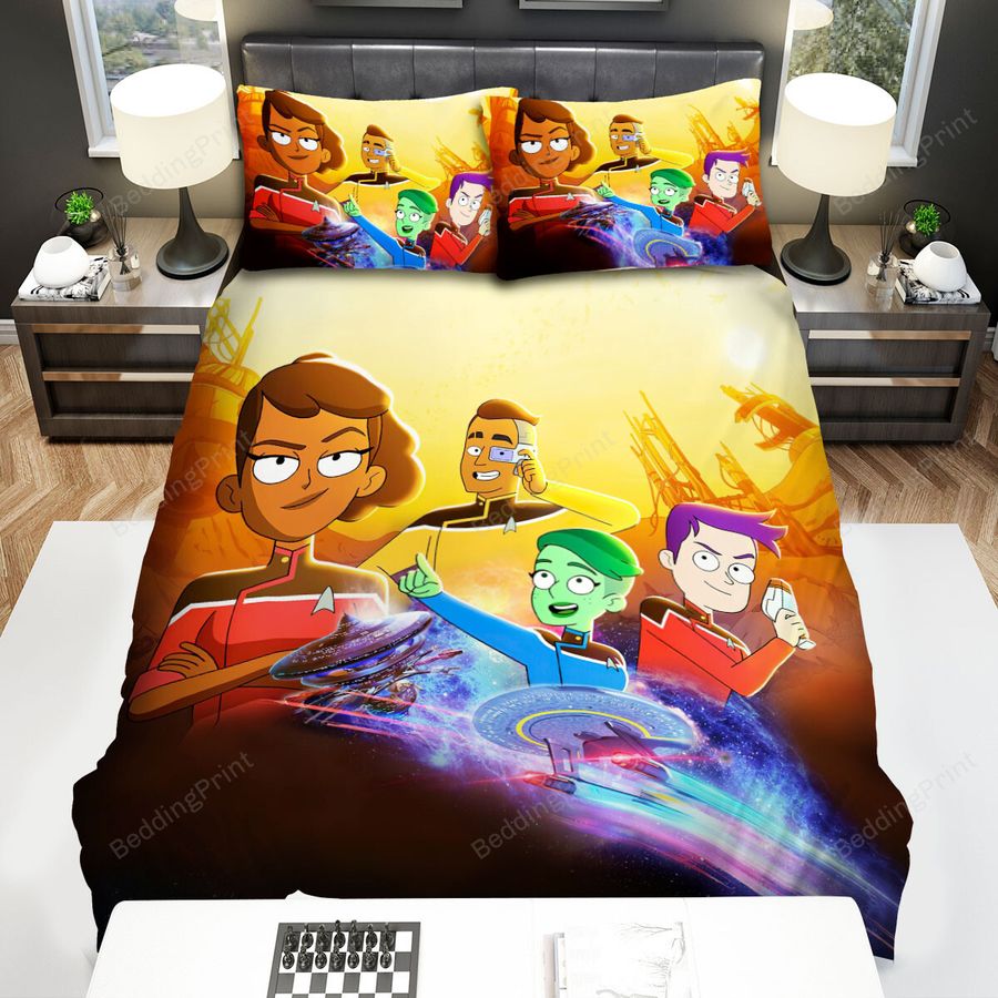 Star Trek Lower Decks Movie Poster 5 Bed Sheets Spread Comforter Duvet Cover Bedding Sets
