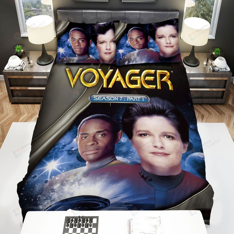 Star Trek Voyager Movie Poster 4 Bed Sheets Spread Comforter Duvet Cover Bedding Sets