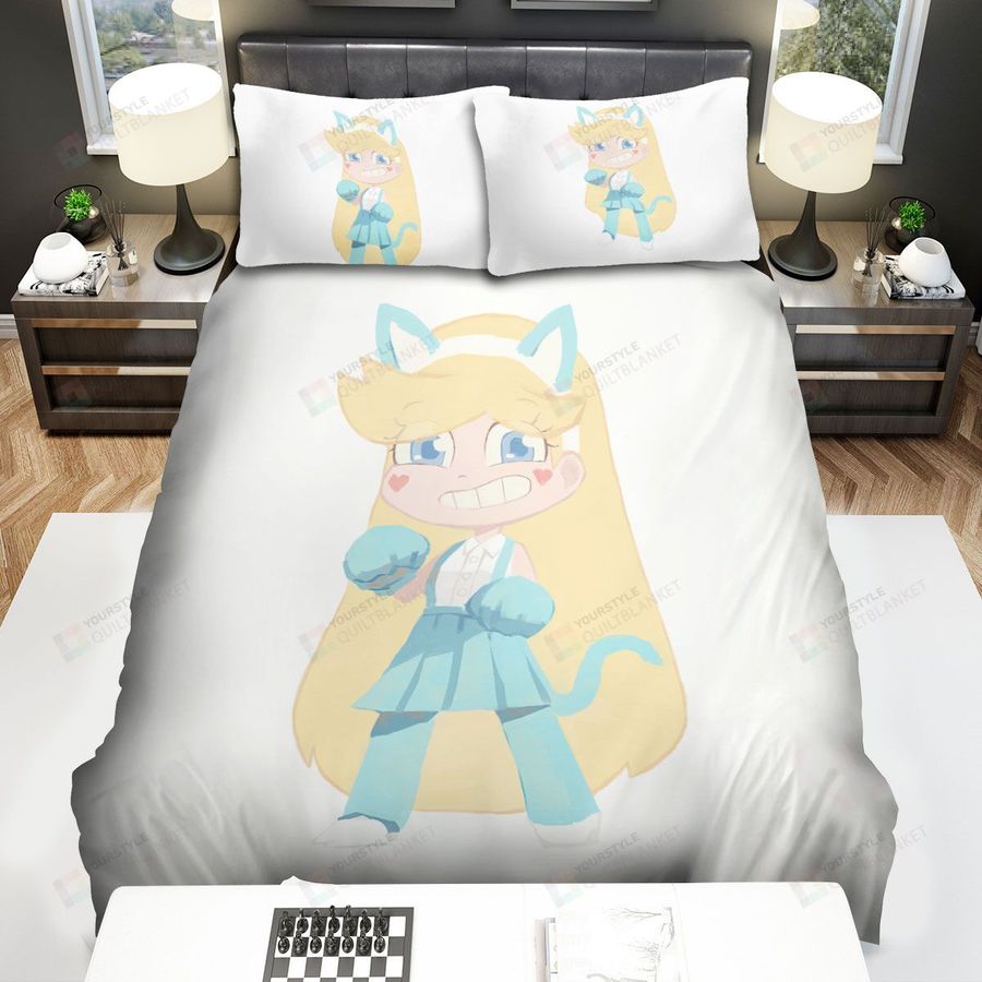 Star Vs. The Forces Of Evil Star Butterfly In Version Cute Cat Bed Sheets Spread Duvet Cover Bedding Sets