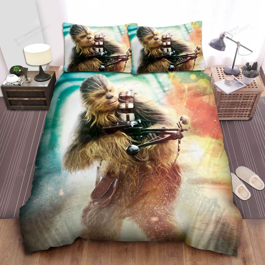 Star Wars Chewbacca On Battle Field Bed Sheets Spread Comforter Duvet Cover Bedding Sets