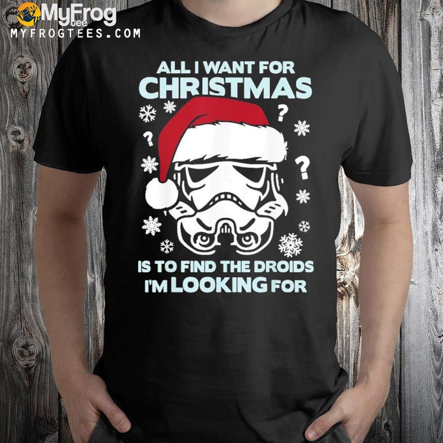Star wars Christmas storm trooper droid looking Christmas shirt