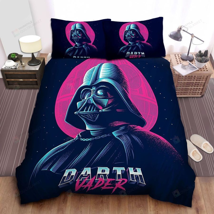 Star Wars Darth Vader Portrait On The Death Star Background Bed Sheets Spread Comforter Duvet Cover Bedding Sets