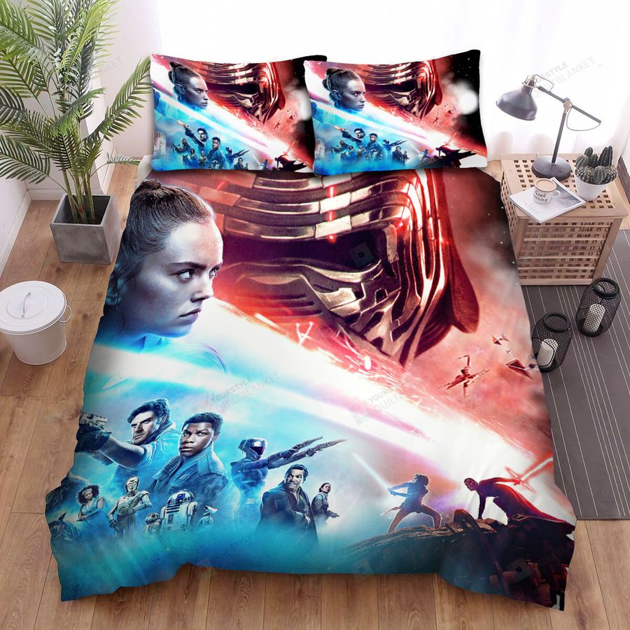 Star Wars Episode Ix - The Rise Of Skywalker Scene Movie With Light Sword Movie Picture Bed Sheets Spread Comforter Duvet Cover Bedding Sets