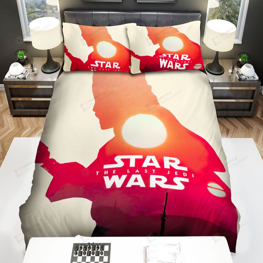 Star Wars Episode Viii - The Last Jedi The Men With Sword On The Moon Movie Poster Bed Sheets Spread Comforter Duvet Cover Bedding Sets