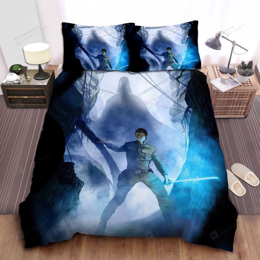 Star Wars Luke Skywalker & Darth Vader Silhouette Bed Sheets Spread Comforter Duvet Cover Bedding Sets