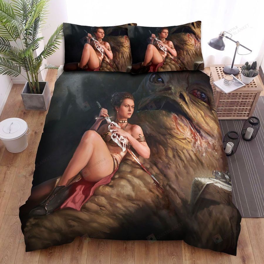 Star Wars Princess Leia Killed Jabba The Hutt Bed Sheets Spread Duvet Cover Bedding Sets