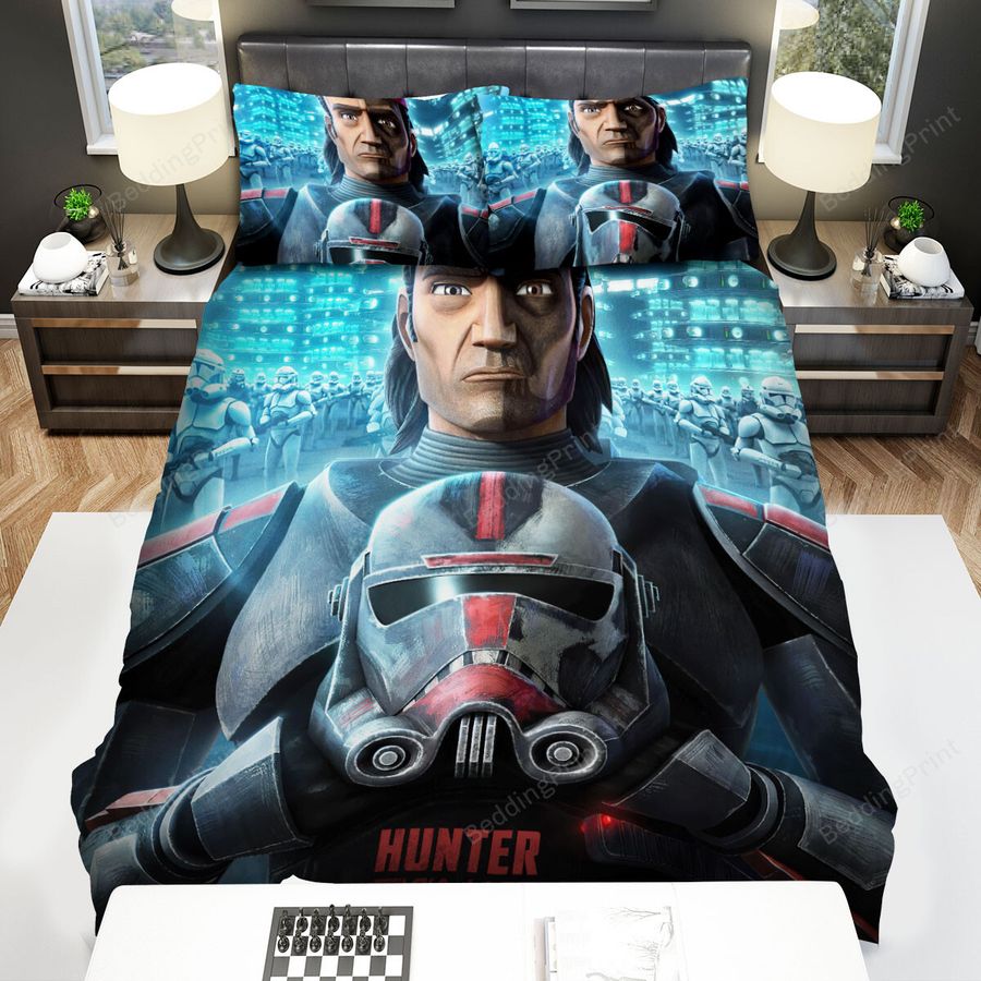 Star Wars The Bad Batch (2021– ) Hunter Poster Bed Sheets Spread Comforter Duvet Cover Bedding Sets