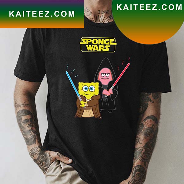 Star Wars X Sponge Bob Sponge Wars Fan Gifts T Shirt