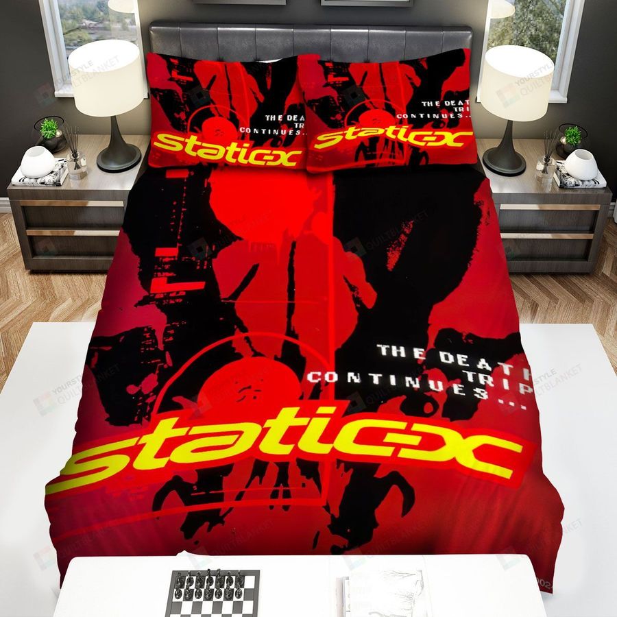 Static-X The Death Trip Continues Album Music Bed Sheets Spread Comforter Duvet Cover Bedding Sets