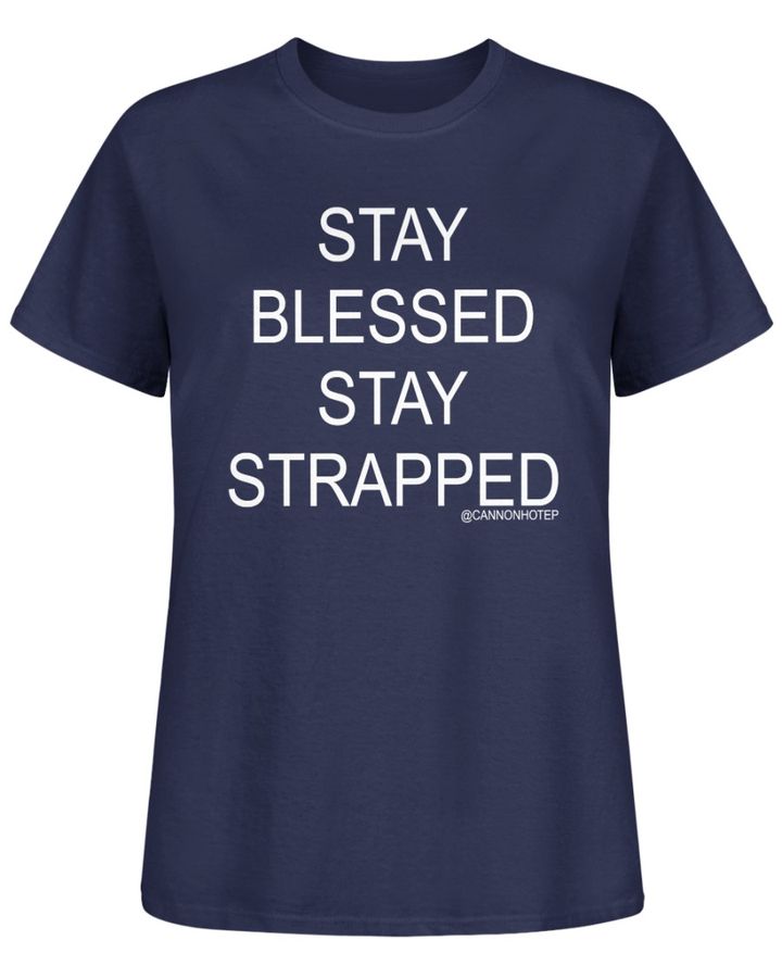 Stay Blessed Stay Strapped Shirt Cannonhotep Black
