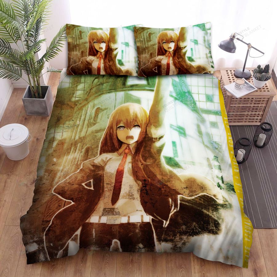 SteinsGate Kurisu Lab Art Bed Sheets Spread Comforter Duvet Cover Bedding Sets