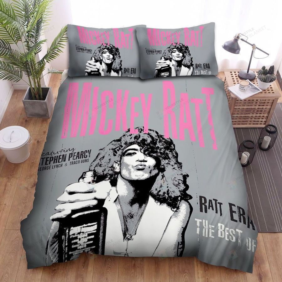 Stephen Pearcy Best Of Ratt Era Mickey Ratt Album Cover Bed Sheets Spread Comforter Duvet Cover Bedding Sets