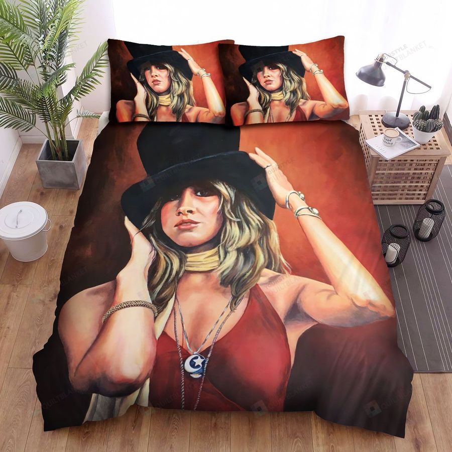 Stevie Nicks Hat Bed Sheets Spread Comforter Duvet Cover Bedding Sets