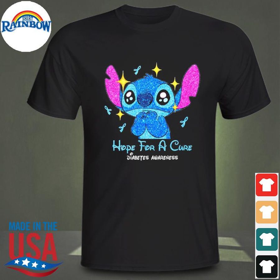 Stitch hope for a cure Diabetes Awareness shirt