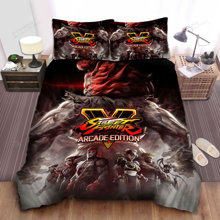 Street Fighter Arcade Edition Bed Sheets Spread Comforter Duvet Cover Bedding Sets