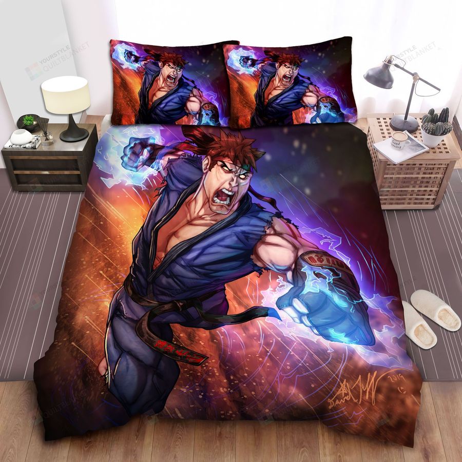 Street Fighter Evil Ryu Bed Sheets Spread Comforter Duvet Cover Bedding Sets