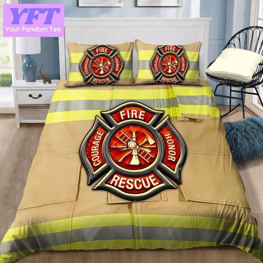 Strong Firefighter Coat 3D Bedding Set