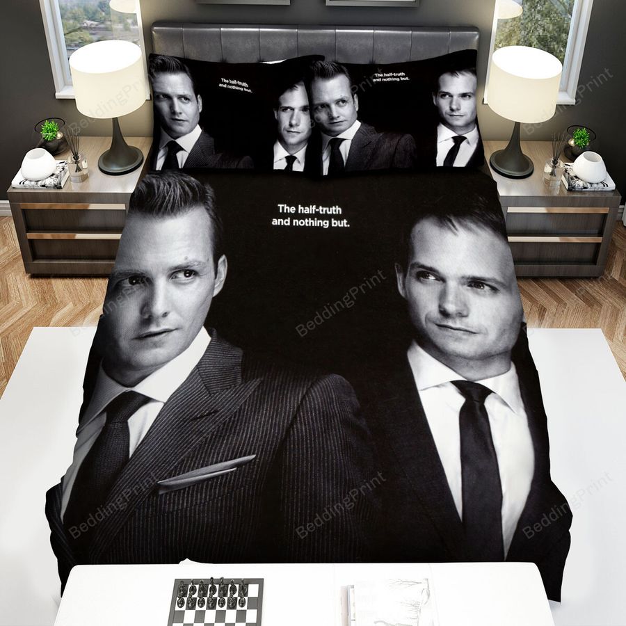 Suits (2011–2019) Season Three The Half-Truth And Nothing But Movie Poster Bed Sheets Spread Comforter Duvet Cover Bedding Sets