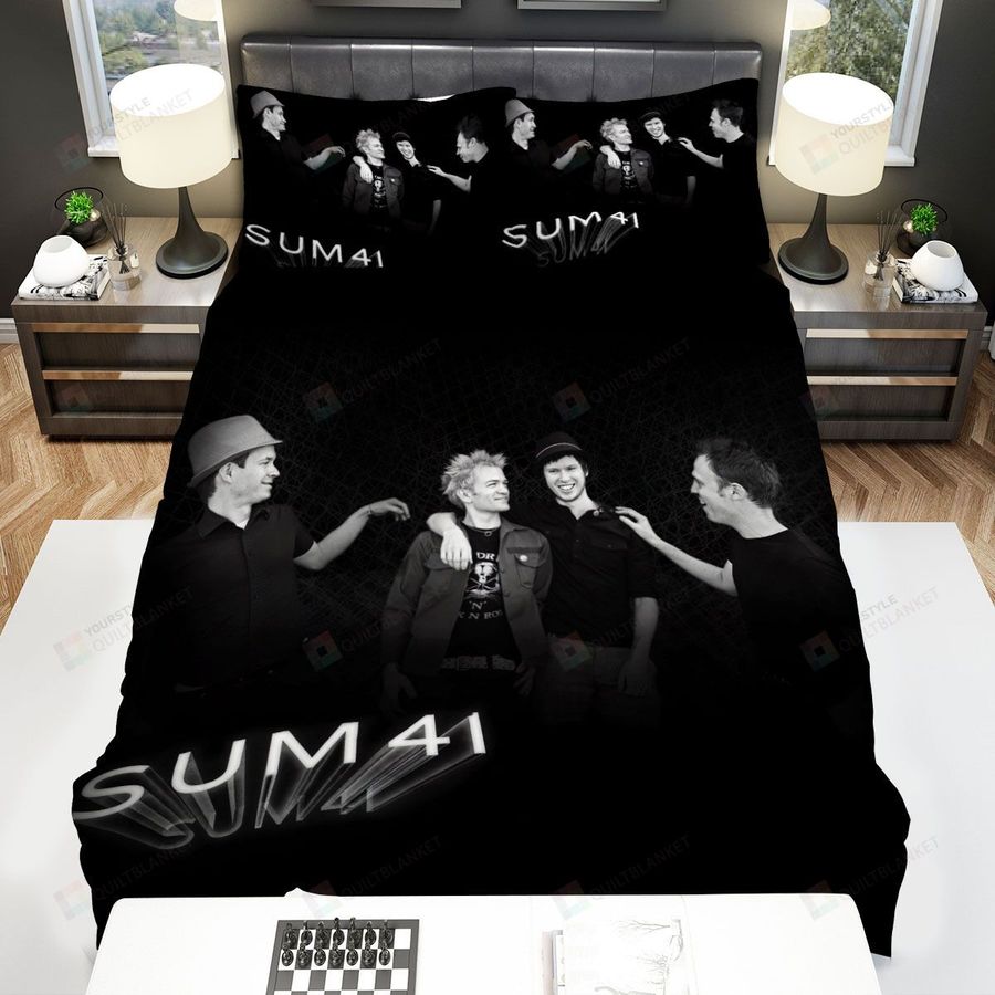 Sum 41 Black And White Bed Sheets Spread Comforter Duvet Cover Bedding Sets