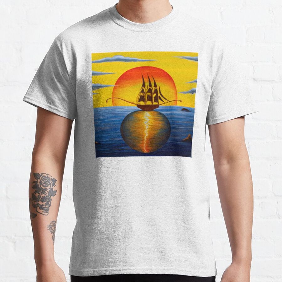 Sunrise surrealism Salvador Dali style Classic T-Shirt