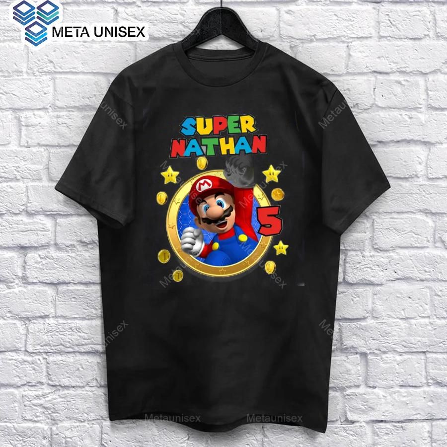 Super Mario Birthday T Shirt, Mario Theme Party - Super Mario 3D Land - Metaunisex - New trend fashion T-shirt