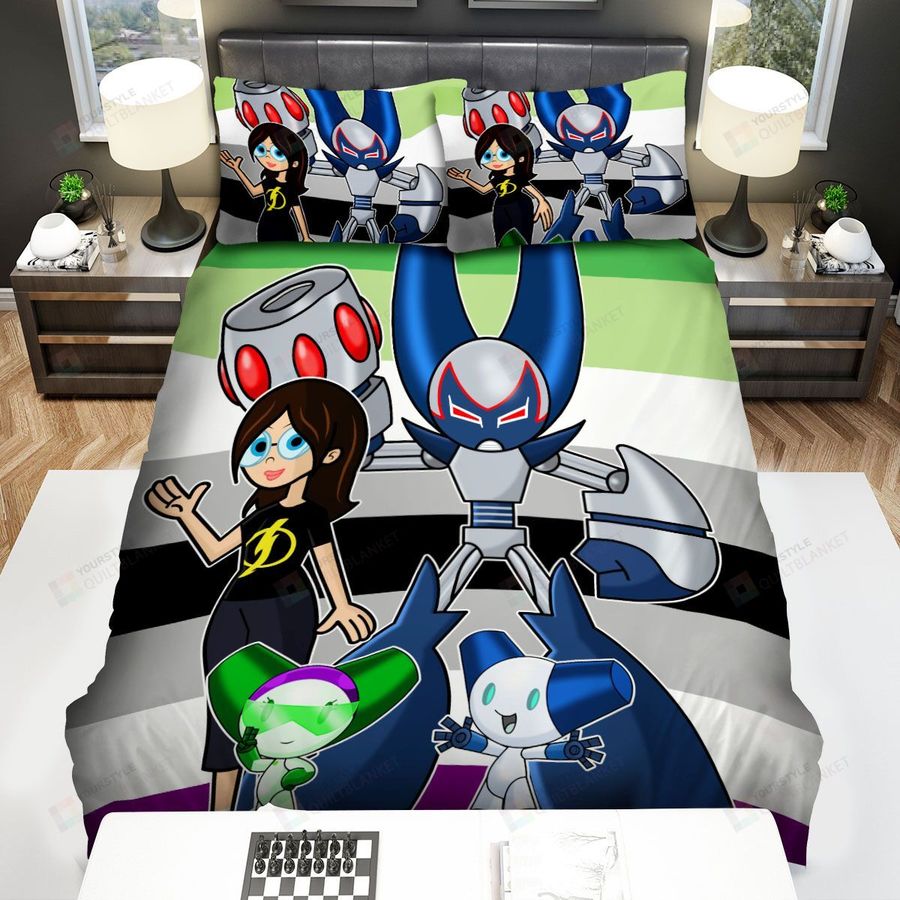 Superactivated Robotboy Posing With Characters Bed Sheets Spread Duvet Cover Bedding Sets