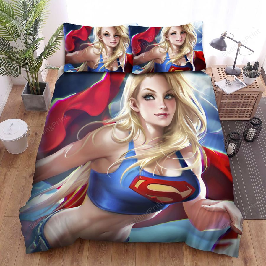 Supergirl Movie Art 5 Bed Sheets Spread Comforter Duvet Cover Bedding Sets