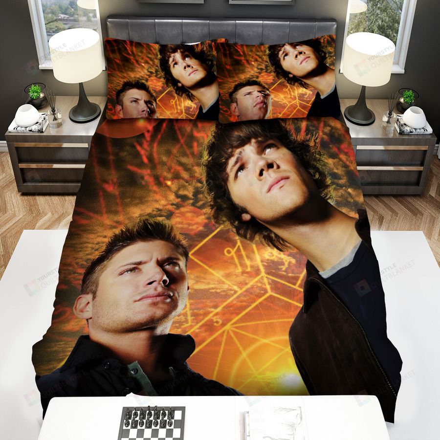 Supernatural (2005–2020) Orange Sky Bed Sheets Spread Comforter Duvet Cover Bedding Sets