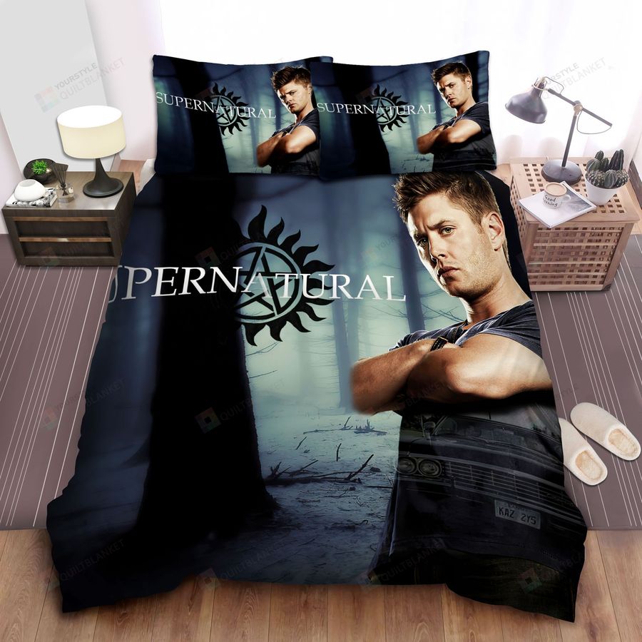 Supernatural Dean Winchester Solo Image Bed Sheets Spread Comforter Duvet Cover Bedding Sets