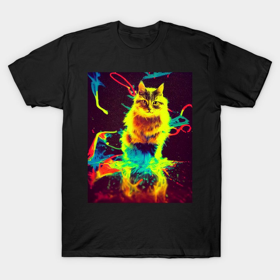 Surreal Psychedelic Cat T-shirt, Hoodie, SweatShirt, Long Sleeve