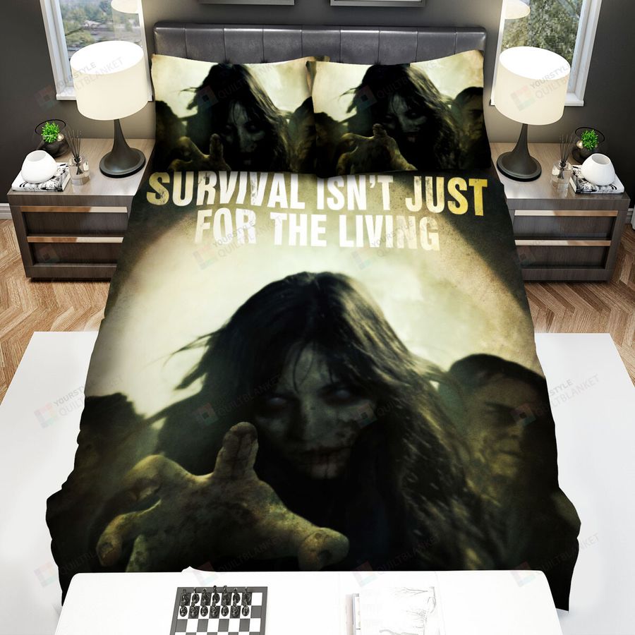 Survival Of The Dead (2009) Survival Isn't Just For The Living Movie Poster Bed Sheets Spread Comforter Duvet Cover Bedding Sets