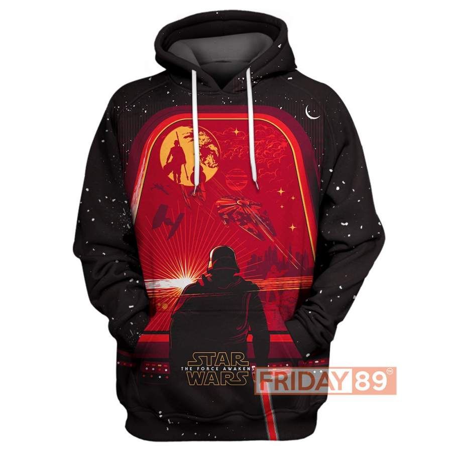 SW The Force Awakens D. Vader All Over Print Hoodie T-shirt