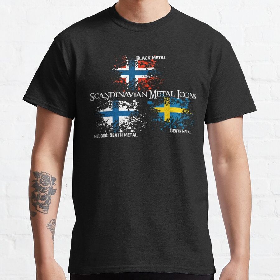 Swedish Death Metal Band Norwegian Black Heavy Finnish Sweden Finland Norway Classic T-Shirt
