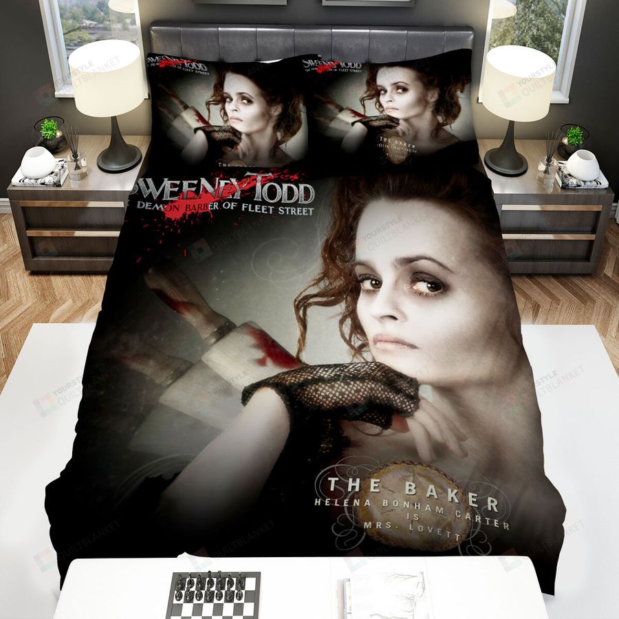 Sweeney Todd (2007) Mrs. Lovett Poster Ver 2 Bed Sheets Spread Comforter Duvet Cover Bedding Sets