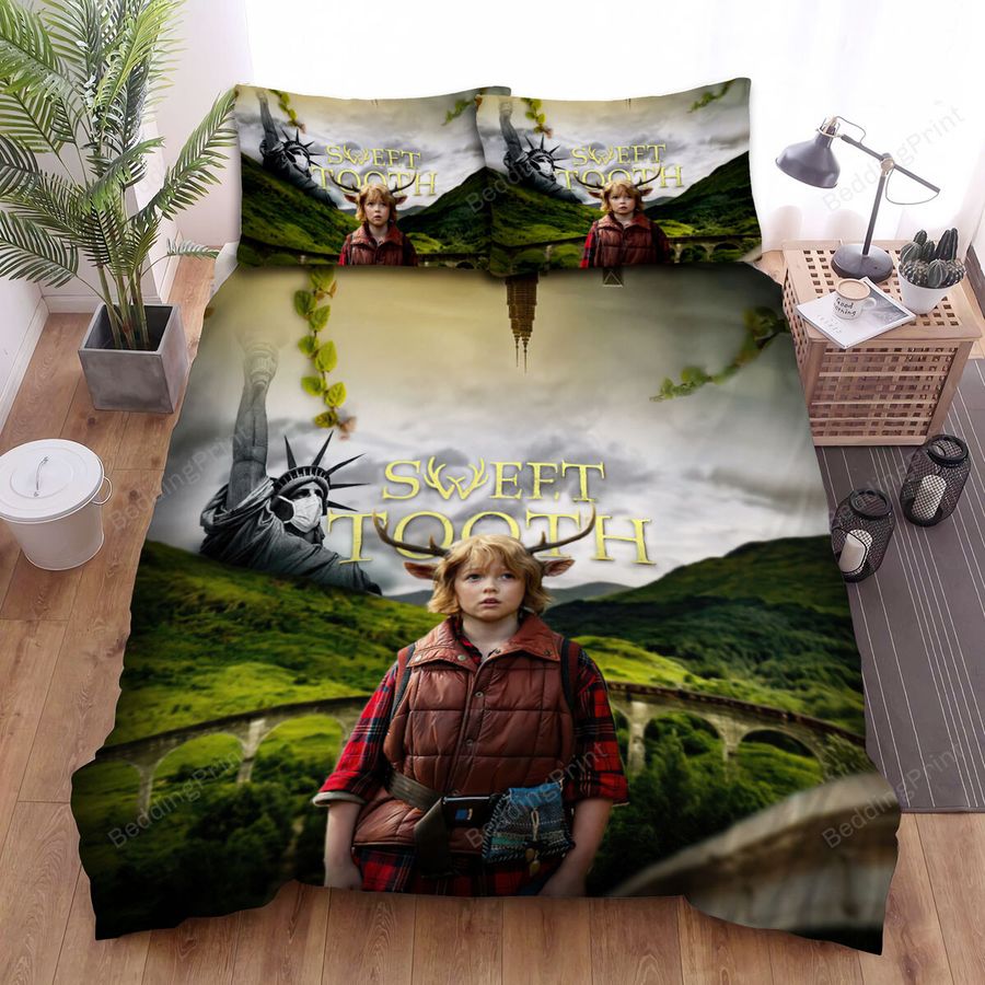 Sweet Tooth (2021) Movie Poster Fanart 3 Bed Sheets Spread Comforter Duvet Cover Bedding Sets
