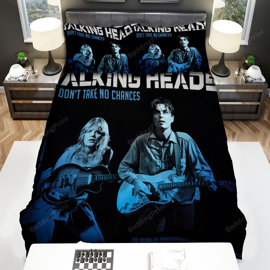 Talking Heads Music Band Blue Bed Sheets Spread Comforter Duvet Cover Bedding Sets