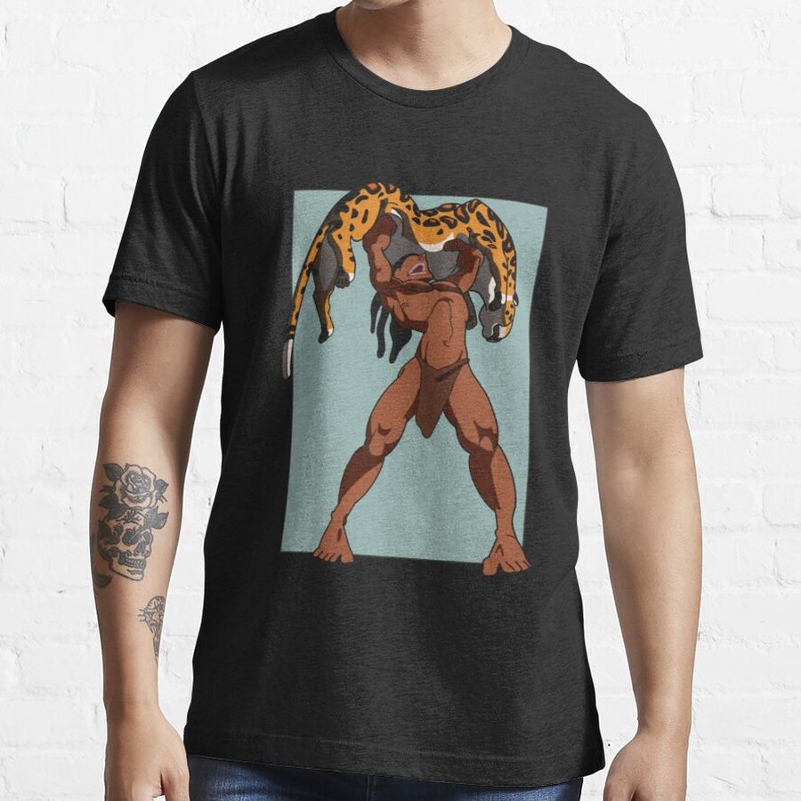 Tarzan and Leopard Essential T-Shirt