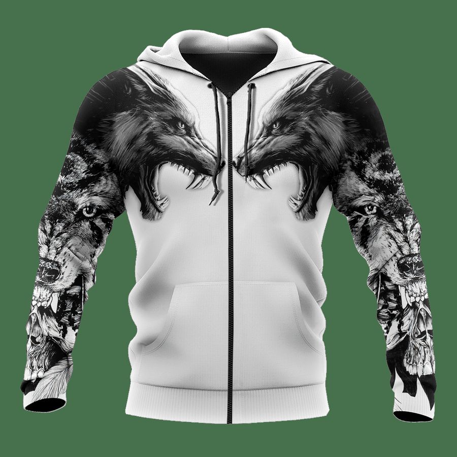 Tattoo wolf 3D hoodie shirt for men and women AM102014S
