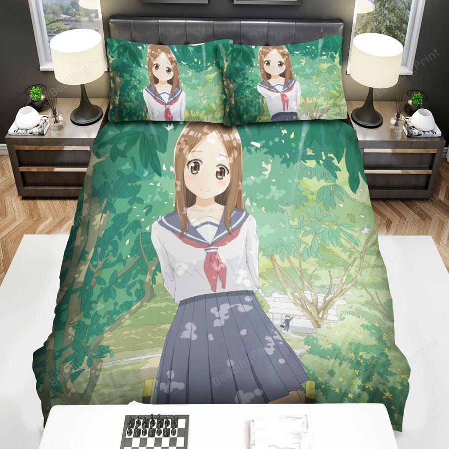 Teasing Master Takagi-San Waiting For Nishikata Artwork Bed Sheets Spread Duvet Cover Bedding Sets