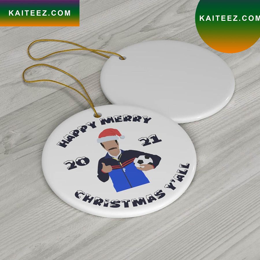 Ted Lasso Ornament AFC Richmond Happy Merry 2022 Christmas Y'all Christmas Ornament