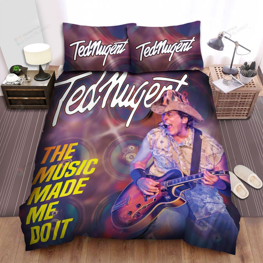 Ted Nugent The Music Made Me Do It Bed Sheets Spread Comforter Duvet Cover Bedding Sets