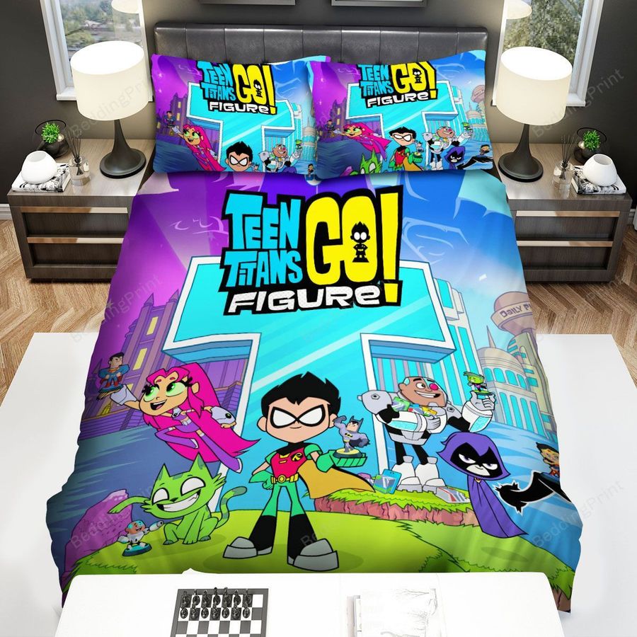 Teen Titan Go Heroes T Tower Bed Sheets Duvet Cover Bedding Sets