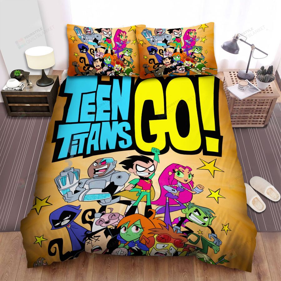 Teen Titans Go Titans Defeating The Villains Bed Sheets Spread Comforter Duvet Cover Bedding Sets