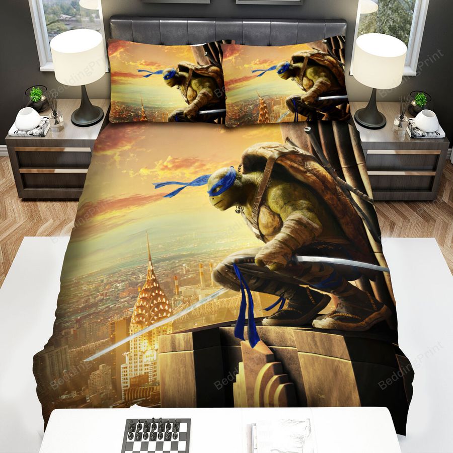 Teenage Mutant Ninja Turtles Out Of The Shadows (2016) Roof Movie Poster Bed Sheets Spread Comforter Duvet Cover Bedding Sets
