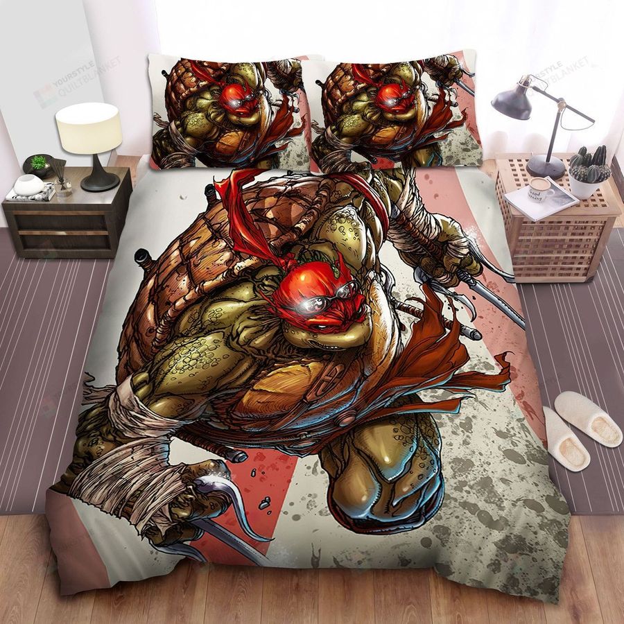 Teenage Mutant Ninja Turtles Raphael In A Battle Bed Sheets Spread Comforter Duvet Cover Bedding Sets